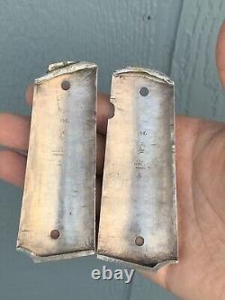 Vintage. 925 silver and 14k Gold Mexican 1911 grips Rare