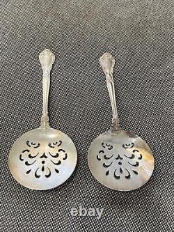 Vintage Antique Gorham Sterling Silver Chantilly Pattern Pair of Tomato Servers