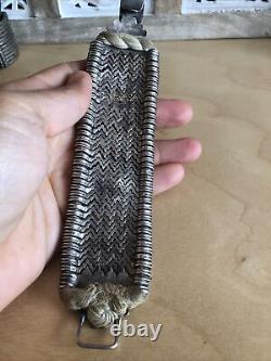 Vintage Antique Indian Silver Bracelet Pair