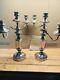 Vintage Antique Pair Of American Goldfeder Silver Candelabras Silverplate