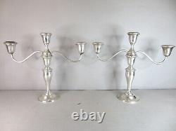 Vintage Antique Pair of Gorham Sterling Silver Candlesticks Holders E903