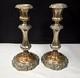Vintage Antique Silver Copper Candlestick Holders Roccoco Ornate 9 Set Of 2