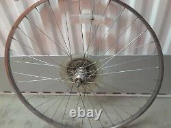 Vintage Araya 27 x 1-1/4 Chrome Wheelset Pair 5 speed road bike rims wheels