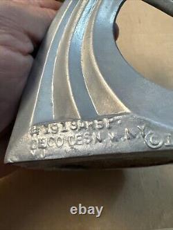 Vintage Art Deco Airplane Bookends, Aluminum, pair USA Style 1984