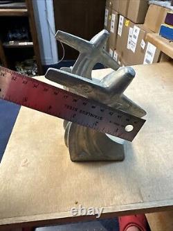 Vintage Art Deco Airplane Bookends, Aluminum, pair USA Style 1984