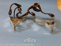 Vintage Artist Signed Sterling Silver'Pair of Ladies Legs' Spurs