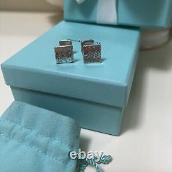 Vintage Authentic Tiffany Co Sterling Silver Notes Cufflinks