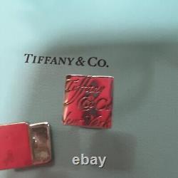 Vintage Authentic Tiffany Co Sterling Silver Notes Cufflinks