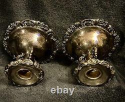 Vintage Baroque by Wallace Silverplate CandleHolder Candlestick