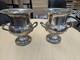 Vintage British Silver Over Copper Matched Pair Wine Urns 1899-1900 L@@k