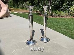 Vintage C. S. & Co. Weighted Sterling Candlesticks, Beautiful Fluted Body
