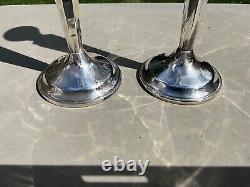 Vintage C. S. & Co. Weighted Sterling Candlesticks, Beautiful Fluted Body