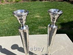 Vintage C. S. & Co. Weighted Sterling Candlesticks, Beautiful Fluted Body