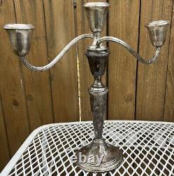 Vintage Candleholder Set Pair Toppers Gorham Candelabra Weighted Sterling Silver