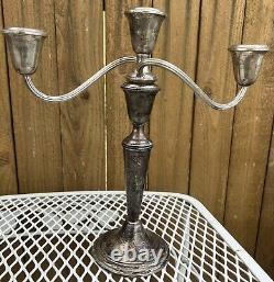 Vintage Candleholder Set Pair Toppers Gorham Candelabra Weighted Sterling Silver