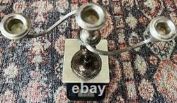 Vintage Candleholder Set Pair Toppers Gorham Candelabra Weighted Sterling Silver