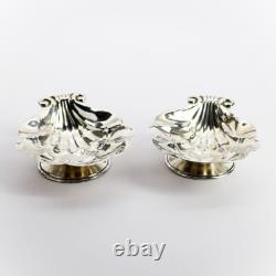 Vintage Carl Poul Petersen Sterling Silver Pair of Figural Shell Dishes