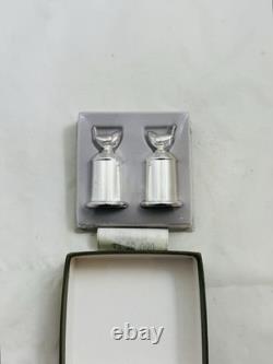 Vintage Christofle France Salt And Pepper Shaker Set, With Box Unopened Plastic