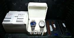 Vintage Classic Pair of Gen 1 Seiko 5 DJ with fluted Bezel Serviced + Warranty