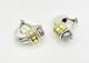 Vintage Collector David Wysor Sterling Silver & 18k Gold Earrings Pair Stunning