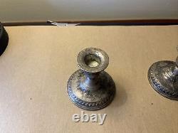 Vintage Columbia Weighted Sterling Silver Candleholders (pair)