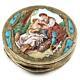 Vintage Continental 800 Silver & Enamel Compact, Italy, Courting Couple, 72 G