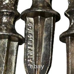 Vintage Corn Cob Holders Set of 16 Patented Silver Metal Skewers Picks 8 pair