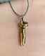 Vintage Couple Hugging Dancing Love Pendant 14k Yellow Gold Silver Plated