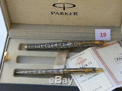 Vintage Couple Parker 75 Cisele' Fountainpen & Ballpoint Used