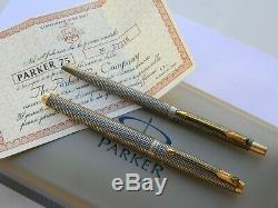 Vintage Couple Parker 75 Cisele' Fountainpen & Ballpoint Used