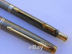 Vintage Couple Parker 75 Cisele' Fountainpen & Ballpoint Used