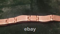 Vintage Couple Sterling Silver 925 Bracelet And Ring Size 7 With Red Gemstone