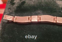 Vintage Couple Sterling Silver 925 Bracelet And Ring Size 7 With Red Gemstone