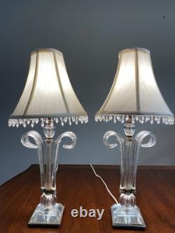 Vintage Crystal Lamp pair