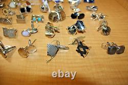 Vintage Cufflinks Lot of 97 Gold & Silver Tone Matching Pairs