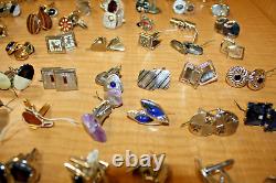 Vintage Cufflinks Lot of 97 Gold & Silver Tone Matching Pairs