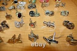 Vintage Cufflinks Lot of 97 Gold & Silver Tone Matching Pairs