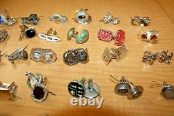 Vintage Cufflinks Lot of 97 Gold & Silver Tone Matching Pairs