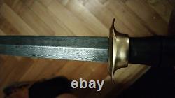 Vintage Dagger Knife Blade Steel Fixed Handle Men's Pair Brass Art Rare Old 20th