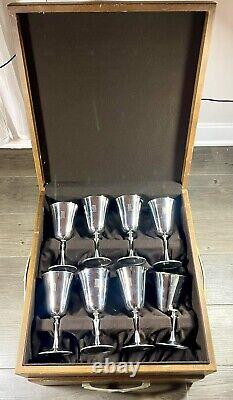Vintage Deuberti Italy Silver Cup Set Of 16 Goblets & Champagne Stainless