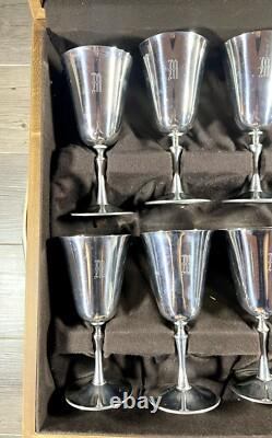 Vintage Deuberti Italy Silver Cup Set Of 16 Goblets & Champagne Stainless