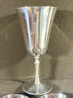 Vintage Deuberti Italy Silver Cup Set Of 16 Goblets & Champagne Stainless
