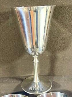 Vintage Deuberti Italy Silver Cup Set Of 16 Goblets & Champagne Stainless