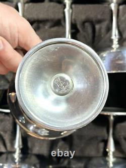 Vintage Deuberti Italy Silver Cup Set Of 16 Goblets & Champagne Stainless