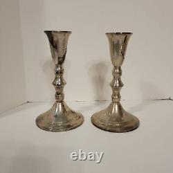 Vintage Duchin Creation Sterling Silver Pair of Weighted Candlesticks