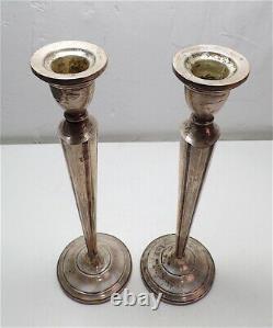 Vintage EL-SIL-CO, Weighted, Sterling Candlestick, Pair
