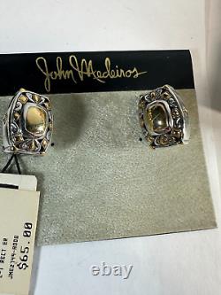 Vintage Earrings John Medeiros Lot 3 Pair Pierced Mixed Metal Deadstock NOS