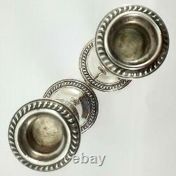 Vintage Empire Silver Company. 925 Sterling Candlestick Pair 6.0 inch 1950/60s