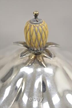 Vintage English Regency Silver Plated Scalloped Covered Dish a Pair
