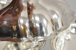 Vintage English Regency Silver Plated Scalloped Covered Dish a Pair